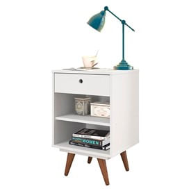 Criado-mudo Retrô Branco