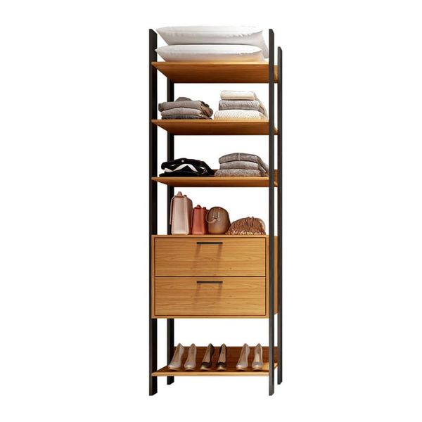 Closet Modulado Hera (L: 73cm) C/ 2 Gavetas e 4 Prateleiras 100% MDF Freijó / Preto Closet Modulado Hera (L: 73cm) C/ 2 Gavetas e 4 Prateleiras 100% MDF Freijó / Preto