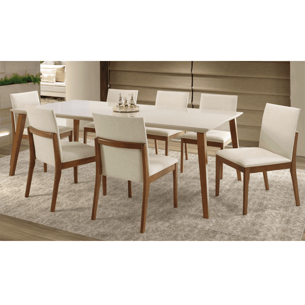 Conjunto Sala de Jantar Mesa São Francisco e 6 Cadeiras Premium - D'Confort  Design