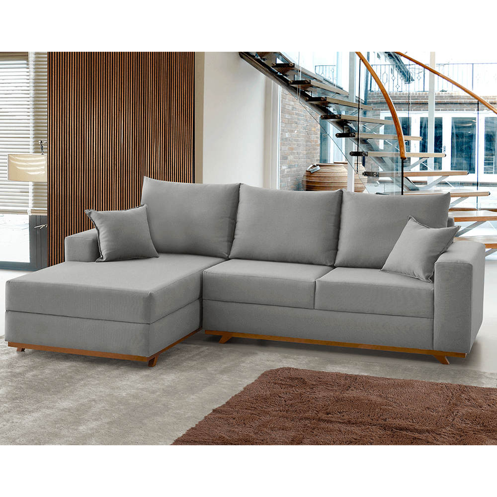 Sofá Stephânia 3 Lugares (L 250cm) C/ Chaise Lado Esquerdo e 2
