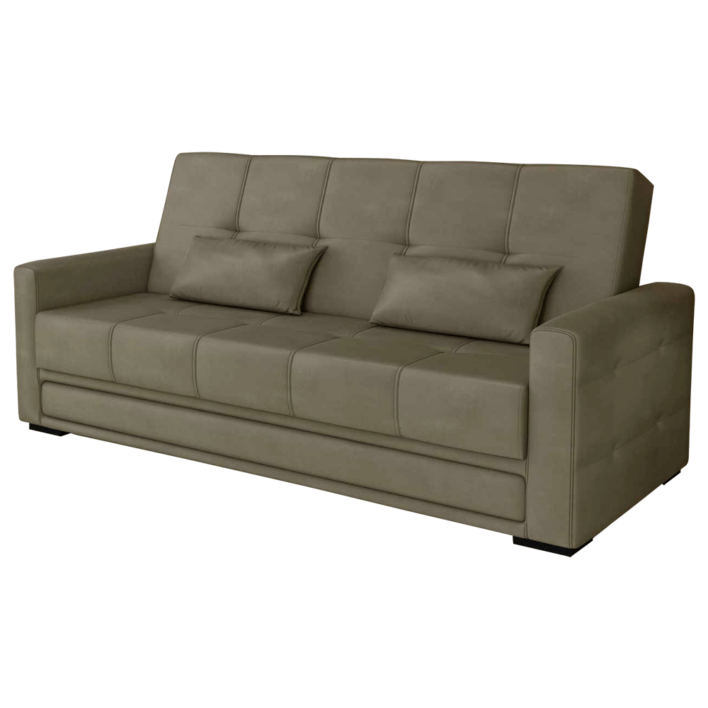 Sofá-Cama Madi 3 Lugares (L: 207cm) Casal C/ 3 Posições Suede Liso Castor -  attraktiva