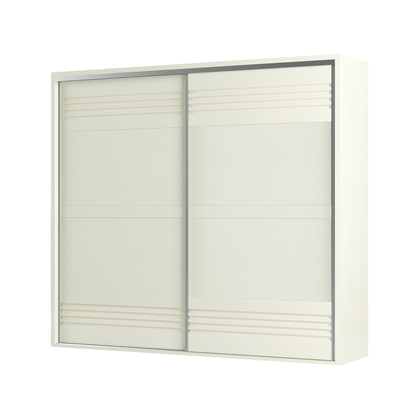 Guarda-Roupa Harvard (L: 267cm) C/ 2 Portas de Correr 100% MDF Off White Guarda-Roupa Harvard (L: 267cm) C/ 2 Portas de Correr 100% MDF Off White