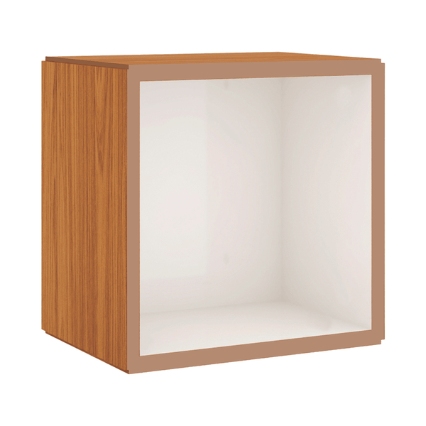 Nicho Ekko Quadrado 100% MDF Freijó / Off White Nicho Ekko Quadrado 100% MDF Freijó / Off White