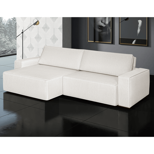 Sofá Monterrey 3 Lugares (L: 240cm) C/ Molas Retrátil e Reclinável Linho Cru Sofá Monterrey 3 Lugares (L: 240cm) C/ Molas Retrátil e Reclinável Linho Cru