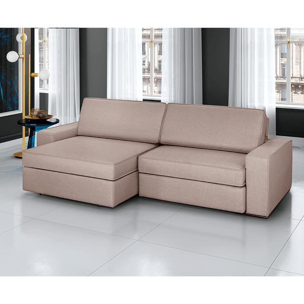 Sofá Helena 3 Lugares (L: 240cm) C/ Molas Ensacadas Retrátil e Reclinável Linho Bege Sofá Helena 3 Lugares (L: 240cm) C/ Molas Ensacadas Retrátil e Reclinável Linho Bege