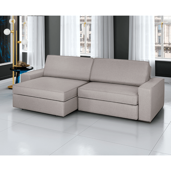 Sofá Helena 3 Lugares (L: 240cm) C/ Molas Ensacadas Retrátil e Reclinável Linho Cinza Claro Sofá Helena 3 Lugares (L: 240cm) C/ Molas Ensacadas Retrátil e Reclinável Linho Cinza Claro