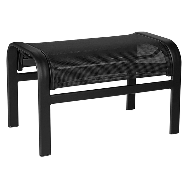 Puff Francis Em Alumínio C/ Tela Sling Preta Puff Francis Em Alumínio C/ Tela Sling Preta