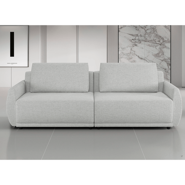 Sofá de Living Klimt 3 Lugares (L: 240cm) Linho Cinza Claro