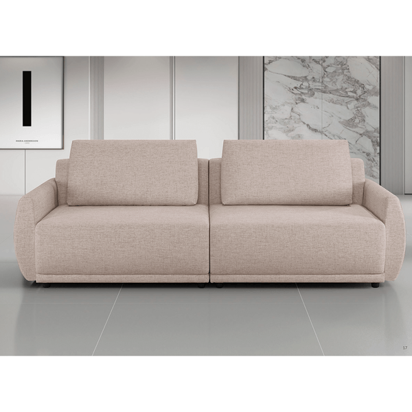 Sofá de Living Klimt 3 Lugares (L: 240cm) Linho Bege Sofá de Living Klimt 3 Lugares (L: 240cm) Linho Bege