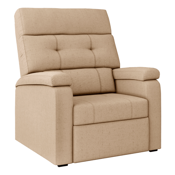 Poltrona Justine Retrátil e Reclinável Linho Creme Poltrona Justine Retrátil e Reclinável Linho Creme