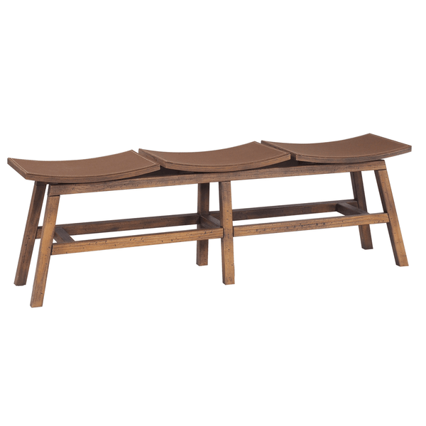 Banco Atalie 3 Lugares Em Madeira Maciça Rustic Brown Banco Atalie 3 Lugares Em Madeira Maciça Rustic Brown