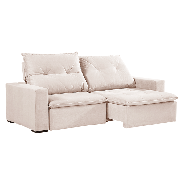Sofá Extender 2 Lugares (L 216cm) Retrátil e Reclinável Suede Liso