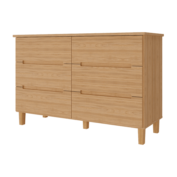 Cômoda Auvert 100% MDF C/ 6 Gavetas Olmo
