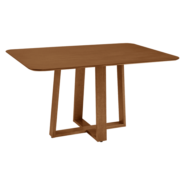 Conjunto de Jantar Amélia C/ Mesa de Jantar 160cm x 90cm C/ Tampo em Laca e  Vidro Off White / Castanho + 6 Cadeiras C/ Encosto Linho Cinza / Castanho -  attraktiva