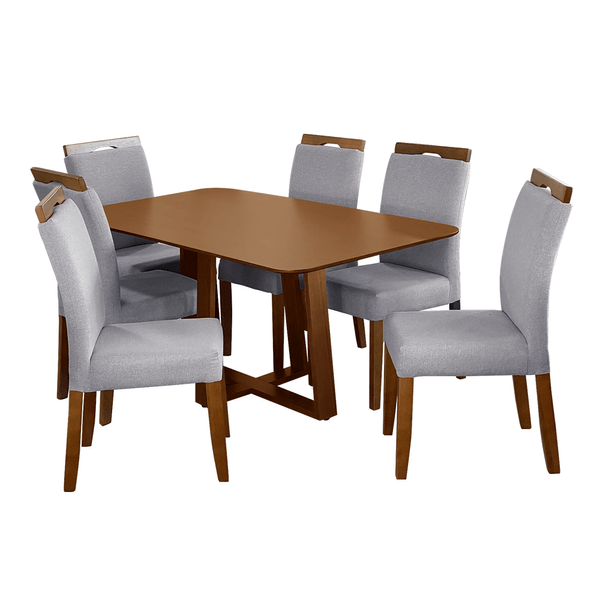 Conjunto De Jantar Hércules C/ Mesa De Jantar 160cmx90cm Tampo Em