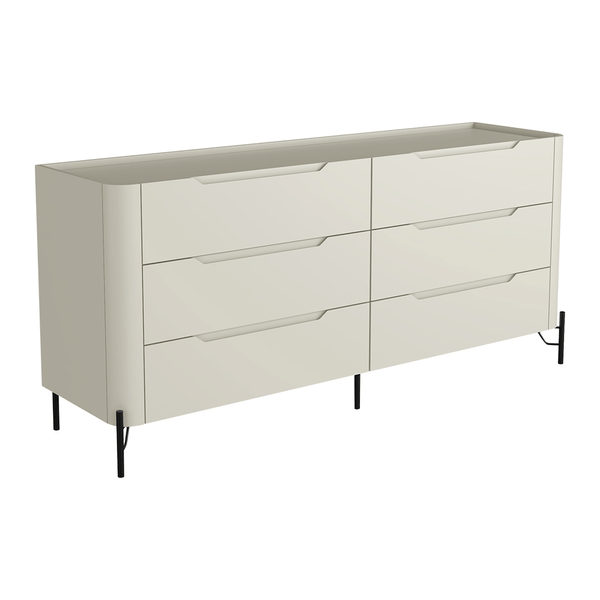 Cômoda Chloe 100% MDF C/ 6 Gavetas Luna / Preto Cômoda Chloe 100% MDF C/ 6 Gavetas Luna / Preto