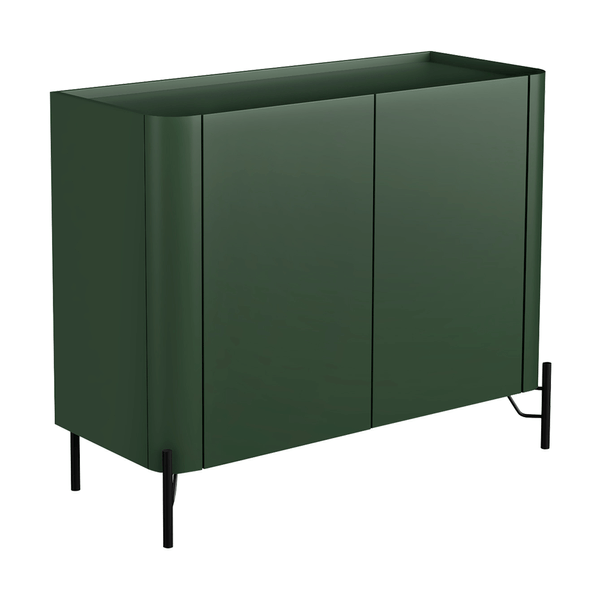 Buffet Chloe 100% MDF C/ 2 Portas Lisas Verde Musgo / Preto Buffet Chloe 100% MDF C/ 2 Portas Lisas Verde Musgo / Preto