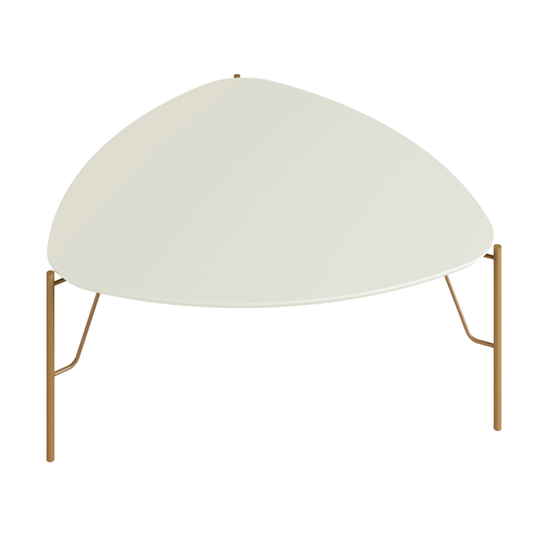 Mesa de Centro Chloe 100% MDF Alta Luna / Dourado Mesa de Centro Chloe 100% MDF Alta Luna / Dourado