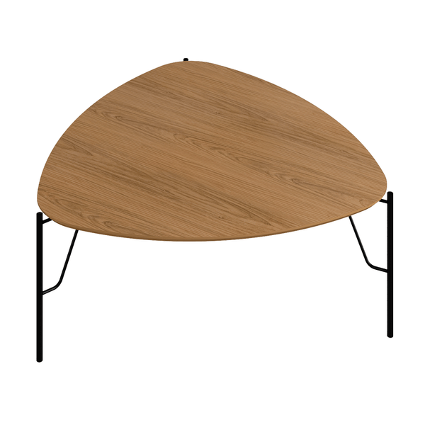 Mesa de Centro Chloe 100% MDF Alta Louro / Preto Mesa de Centro Chloe 100% MDF Alta Louro / Preto