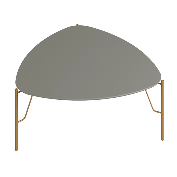 Mesa de Centro Chloe 100% MDF Alta Grigio / Dourado Mesa de Centro Chloe 100% MDF Alta Grigio / Dourado