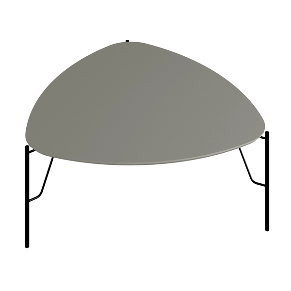 Mesa de Centro Chloe 100% MDF Alta Grigio / Preto Mesa de Centro Chloe 100% MDF Alta Grigio / Preto