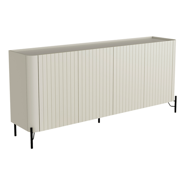 Buffet Chloe 100% MDF C/ 4 Portas Brise Luna / Preto