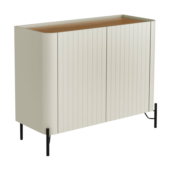 Buffet Chloe 100% MDF C/ 2 Portas Brise Louro / Luna / Preto