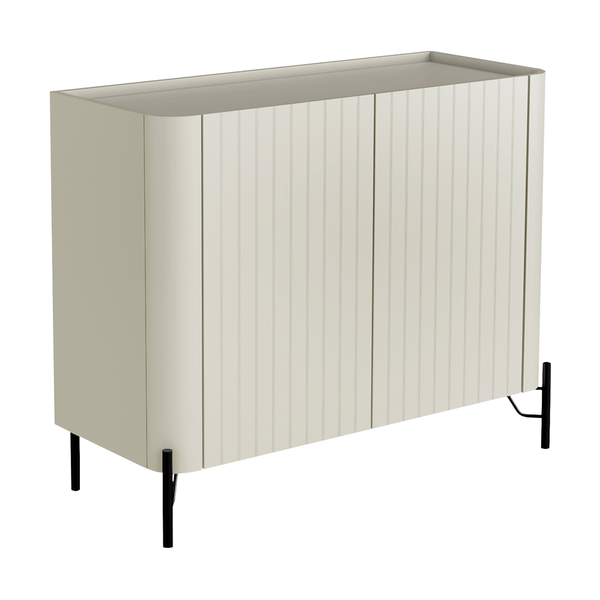 Buffet Chloe 100% MDF C/ 2 Portas Brise Luna / Preto Buffet Chloe 100% MDF C/ 2 Portas Brise Luna / Preto