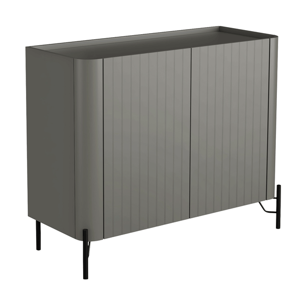 Buffet Chloe 100% MDF C/ 2 Portas Brise Grigio / Preto