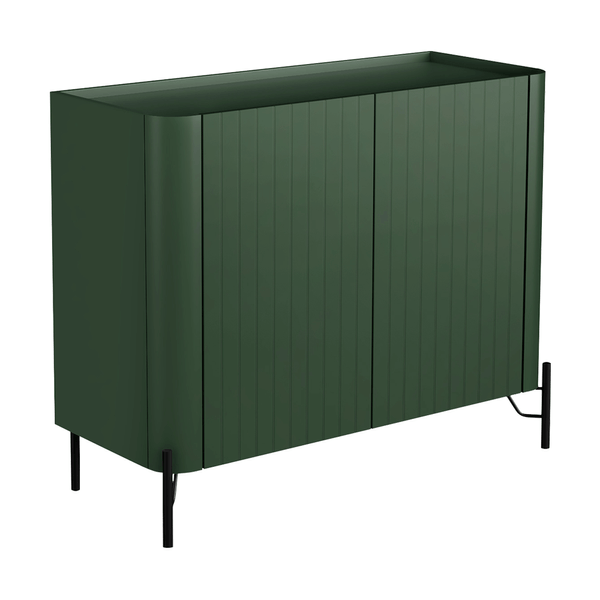 Buffet Chloe 100% MDF C/ 2 Portas Brise Verde Musgo / Preto Buffet Chloe 100% MDF C/ 2 Portas Brise Verde Musgo / Preto