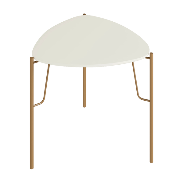 Mesa Lateral Chloe 100% MDF Baixa Luna / Dourado Mesa Lateral Chloe 100% MDF Baixa Luna / Dourado