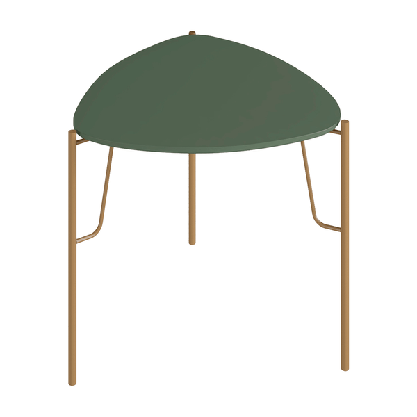 Mesa Lateral Chloe 100% MDF Baixa Verde Musgo / Dourado Mesa Lateral Chloe 100% MDF Baixa Verde Musgo / Dourado