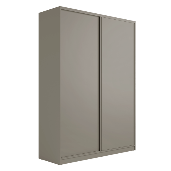 Guarda-Roupa Chloe (L: 174cm) 100% MDF Laterais Retas C/ 2 Portas de Correr Grigio Guarda-Roupa Chloe (L: 174cm) 100% MDF Laterais Retas C/ 2 Portas de Correr Grigio