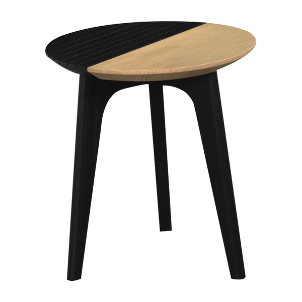 Mesa Lateral Two Em Madeira Maciça Paglia / Ebony Mesa Lateral Two Em Madeira Maciça Paglia / Ebony