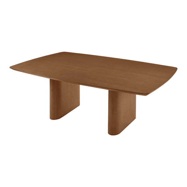 Mesa de Jantar Ravena 220cm x 110cm C/ Tampo Barril Laminado Tauari Imbuia Mesa de Jantar Ravena 220cm x 110cm C/ Tampo Barril Laminado Tauari Imbuia