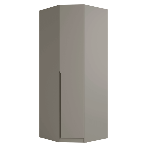 Guarda-Roupa Chloe (L: 91cm) 100% MDF Canto 45° 1 Porta Abertura P/ Esquerda Grigio Guarda-Roupa Chloe (L: 91cm) 100% MDF Canto 45° 1 Porta Abertura P/ Esquerda Grigio
