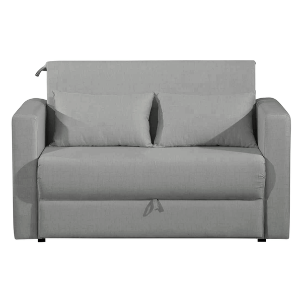Sofá-Cama Dallas 2 Lugares (L: 146cm) Casal C/ Almofada Lombar LInho Cinza Claro Sofá-Cama Dallas 2 Lugares (L: 146cm) Casal C/ Almofada Lombar LInho Cinza Claro