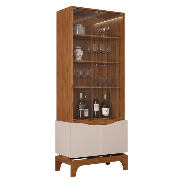 Cristaleira Essence Epsilon C/ 4 Portas Freijó / Off White Cristaleira Essence Epsilon C/ 4 Portas Freijó / Off White