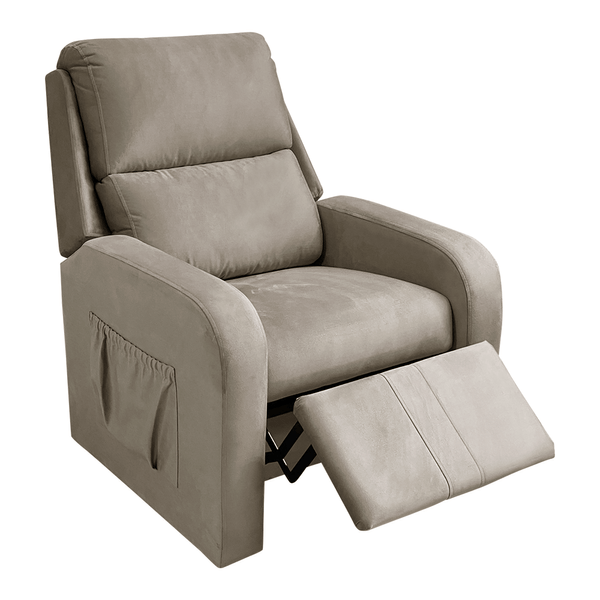 Poltrona do Papai Royal Retrátil e Reclinável Suede Aveludado Marrom Claro Poltrona do Papai Royal Retrátil e Reclinável Suede Aveludado Marrom Claro