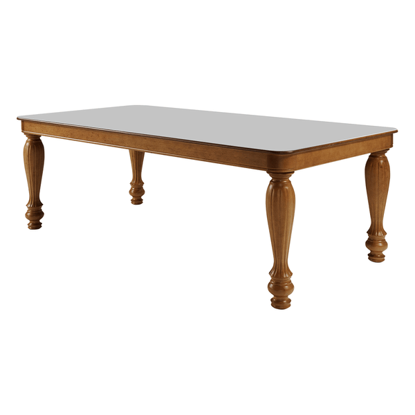 Mesa de Jantar Montana 220cm x 110cm C/ Tampo em Madeira C/ Vidro Colado Branco / Base Capuccino Mesa de Jantar Montana 220cm x 110cm C/ Tampo em Madeira C/ Vidro Colado Branco / Base Capuccino