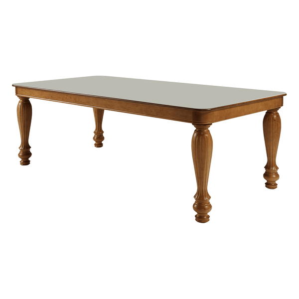 Mesa de Jantar Montana 220cm x 110cm C/ Tampo em Madeira C/ Vidro Colado Off White / Base Capuccino Mesa de Jantar Montana 220cm x 110cm C/ Tampo em Madeira C/ Vidro Colado Off White / Base Capuccino
