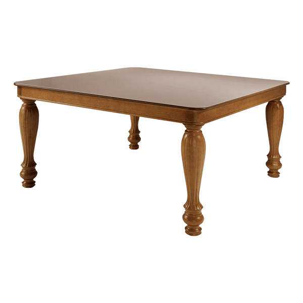 Mesa de Jantar Montana 150cm x 150cm C/ Tampo em Madeira C/ Vidro Colado Fendi / Base Capuccino Mesa de Jantar Montana 150cm x 150cm C/ Tampo em Madeira C/ Vidro Colado Fendi / Base Capuccino