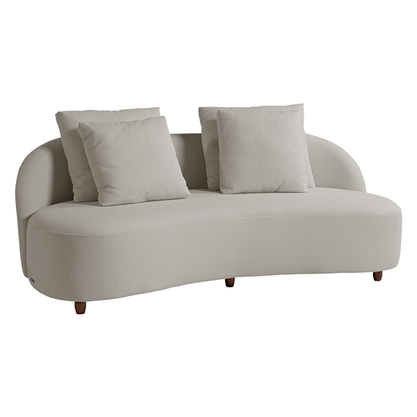 Sofá de Living Ricci 3 Lugares (L: 212cm) C/ Almofadas Soltas Square Cinza Sofá de Living Ricci 3 Lugares (L: 212cm) C/ Almofadas Soltas Square Cinza