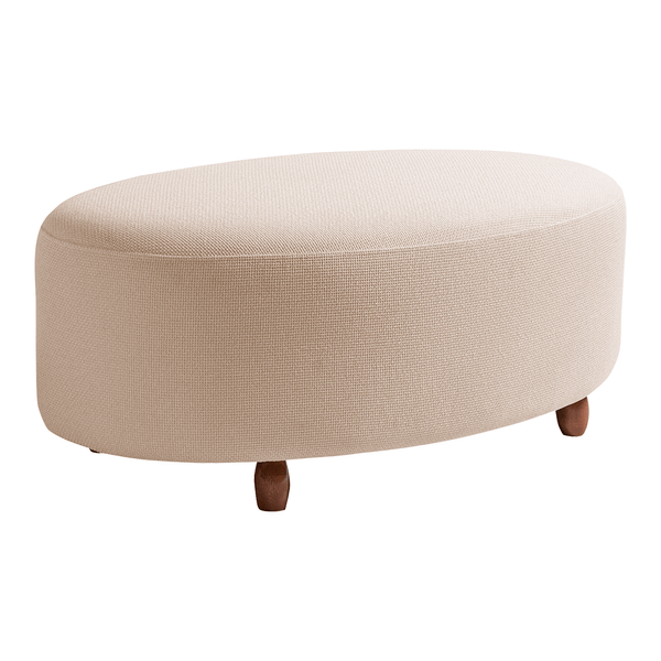 Puff Ricci Estofado Square Marfim Puff Ricci Estofado Square Marfim