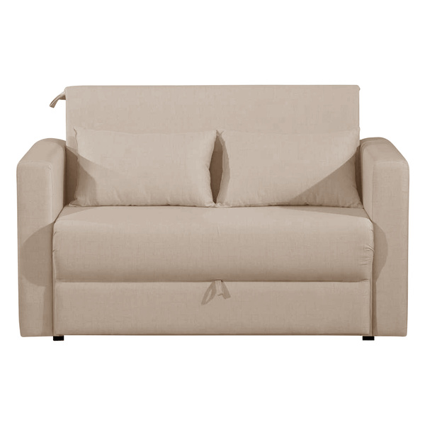 Sofá-Cama Dallas 2 Lugares (L: 146cm) Casal C/ Almofada Lombar LInho Bege Sofá-Cama Dallas 2 Lugares (L: 146cm) Casal C/ Almofada Lombar LInho Bege