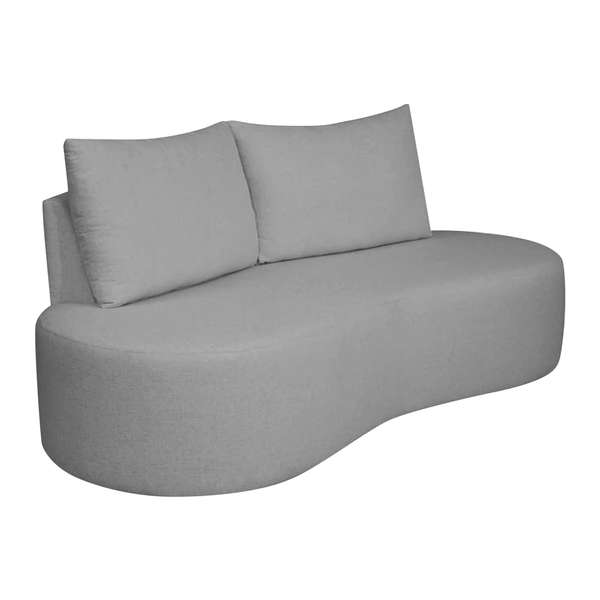 Sofá de Living Egeu 3 Lugares (L: 210cm) Curvo C/ Molas Linho Cinza Sofá de Living Egeu 3 Lugares (L: 210cm) Curvo C/ Molas Linho Cinza