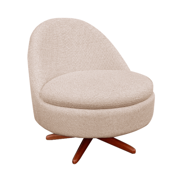 Poltrona Jeen C/ Base Girátoria Square Marfim Poltrona Jeen C/ Base Girátoria Square Marfim