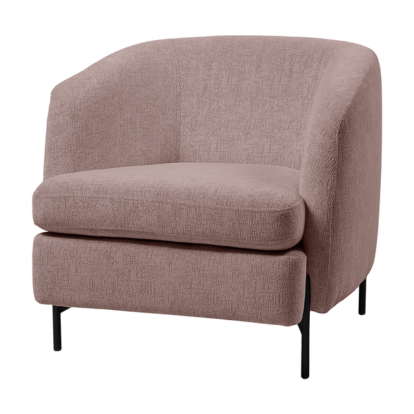 Poltrona Modi C/ Pés de Ferro Linho Camurça Marrom Poltrona Modi C/ Pés de Ferro Linho Camurça Marrom