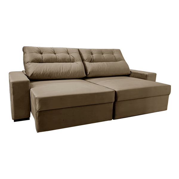 Sofá Messina Epsilon 3 Lugares (L: 250cm) Retrátil e Reclinável Bege Escuro Sofá Messina Epsilon 3 Lugares (L: 250cm) Retrátil e Reclinável Bege Escuro