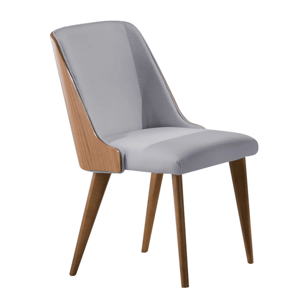 Cadeira Mackenzie Estofada Linho Cinza / Freijó Cadeira Mackenzie Estofada Linho Cinza / Freijó